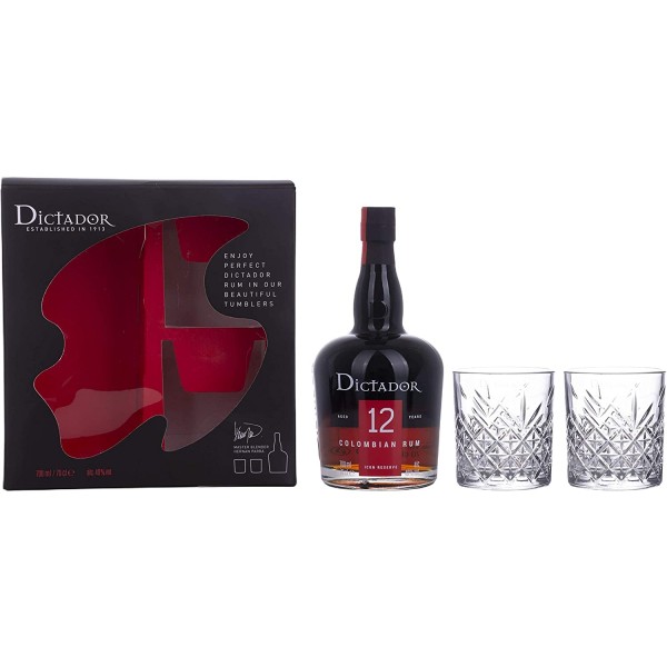 DICTADOR 12Y.O. WITH GLASSES Rum